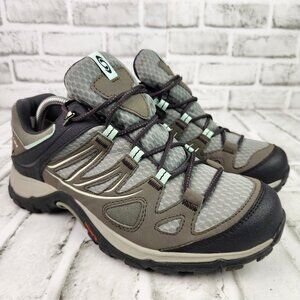 Salomon Gore-Tex Contagrip Women's Size 7.5 Gray Sneakers Outdoor Trail Running